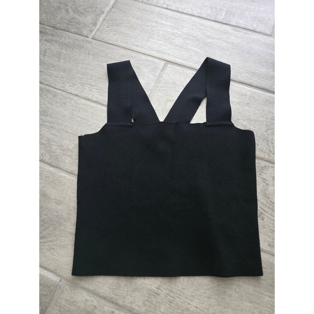 Lucy Paris Jasmine Knit Ribbed Tank Top ‎ Black XS